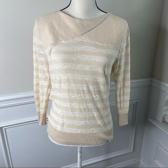 Marc by Marc Jacob linen blend striped light knit sweater size small - Picture 1 of 7